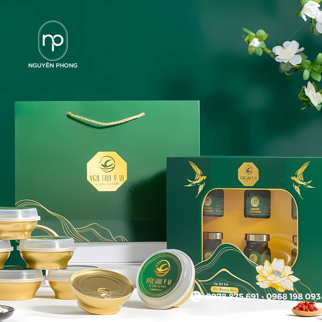 Hộp và túi giấy yến sào cao cấp